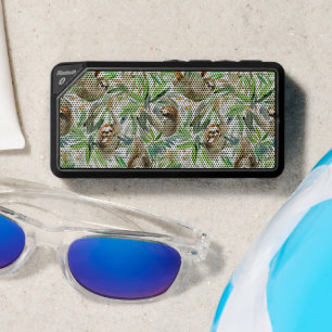 Tropical Watercolor Sloth Pattern Bluetooth Speaker