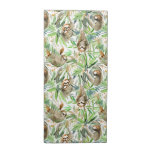 Tropical Watercolor Sloth Pattern Cloth Napkin