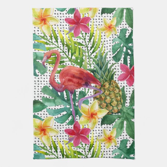 Tropical Watercolor Towel (Vertical)