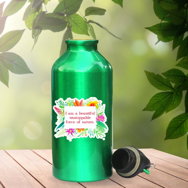 Tropical Watercolor Unstoppable Force Of Nature Sticker (Creator Uploaded)