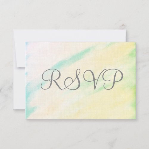 Tropical Watercolor Wedding RSVP Cards