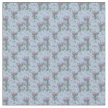 Tropical Watercolors of Flamingos Repeat Print Fabric