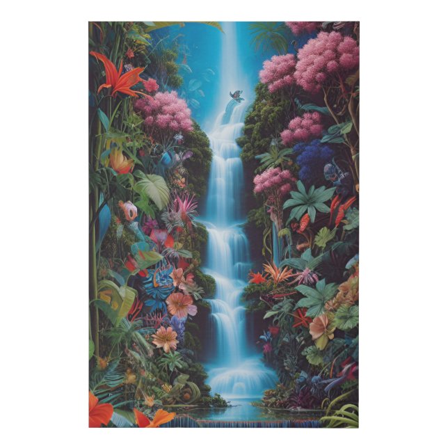 Tropical Waterfall 004 Faux Canvas Print (Front)