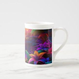 Tropical Waterfall Bone China Mug
