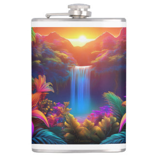 Tropical Waterfall Flask