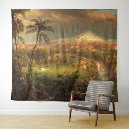 Tropical Waterfall Hawaii Museum Mural  Wall Tapestry