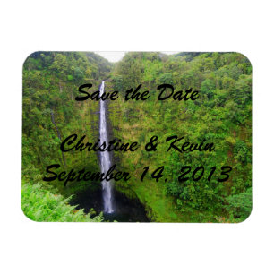Tropical Waterfall Save the Date Magnet