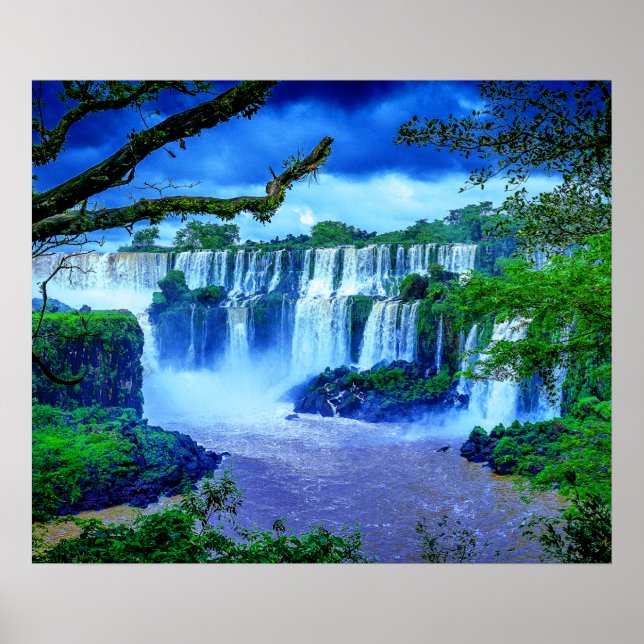 Tropical Waterfalls of The Rainforest Poster (Front)