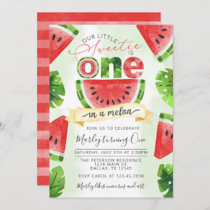 Tropical Watermelon 1st Birthday Party Invitation