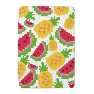 Tropical Watermelon and Pineapple Pixel Pattern iPad Mini Cover
