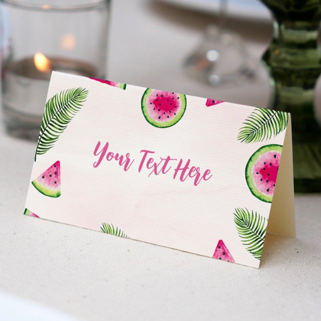 Tropical Watermelon Birthday Place Card (Creator Uploaded)