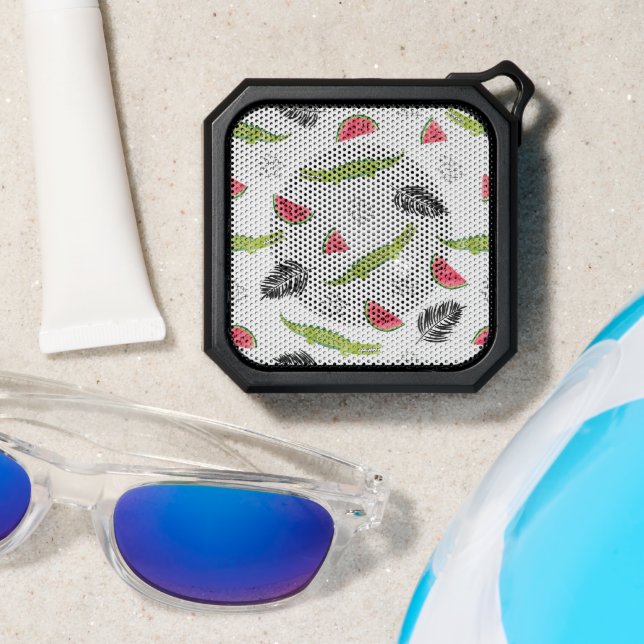 Tropical Watermelon & Crocodile Pattern Bluetooth Speaker (Insitu(Beach))