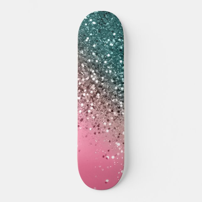 Tropical Watermelon Glitter #2 Skateboard (Front)