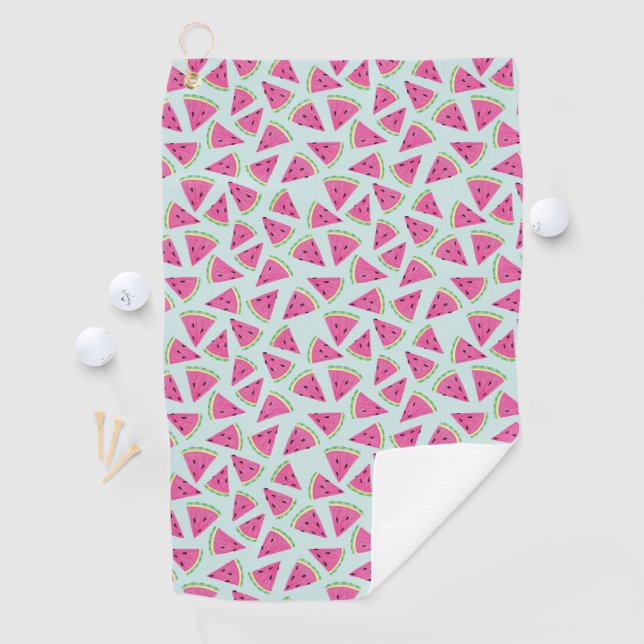 Tropical Watermelon on mint, Golf Towel (InSitu)