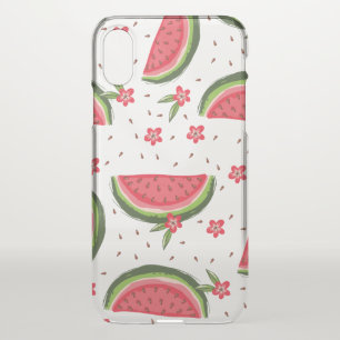 Tropical Watermelon Pink Fruit iPhone X Case