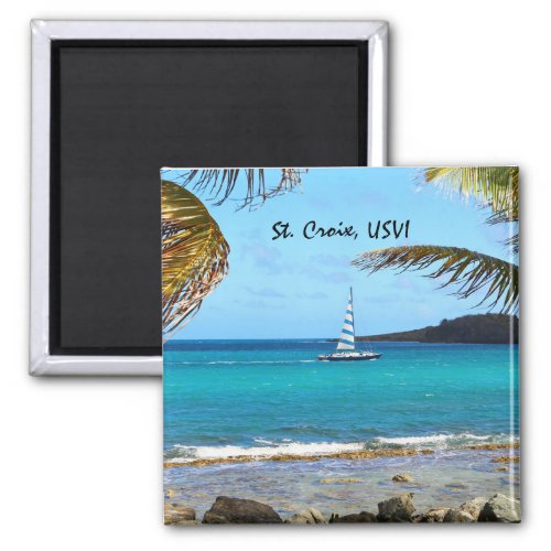 Tropical Waters and Sailboat Magnet