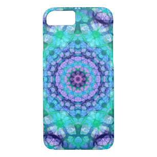 Tropical Waters Teal, Blue and Purple Mandala iPhone 8/7 Case