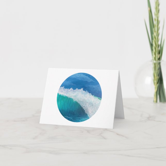 Tropical Wave Letterpress Thank You Card (Front)