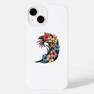 Tropical Wave of Flowers Illustration Case-Mate iPhone 14 Case