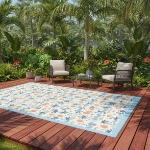 Tropical Waves Outdoor Rug