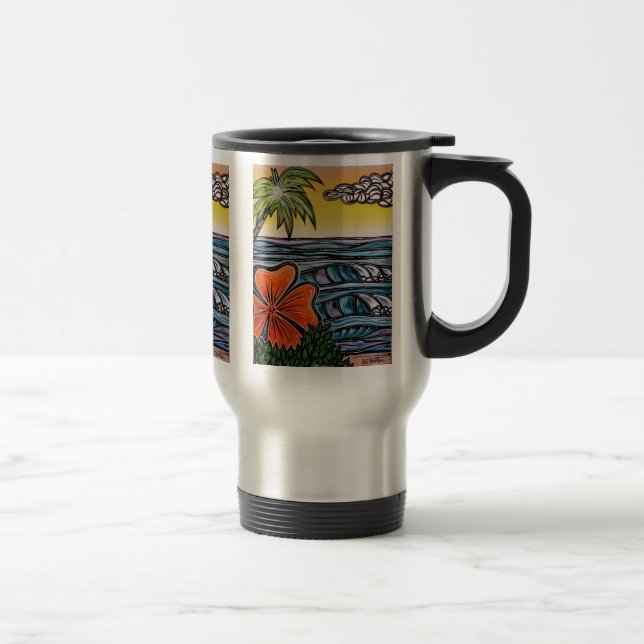 Tropical Waves Travel Mug (Right)