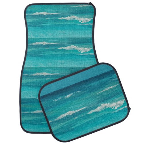 Tropical Waves Turquoise Gulf Waters Car Floor Mat