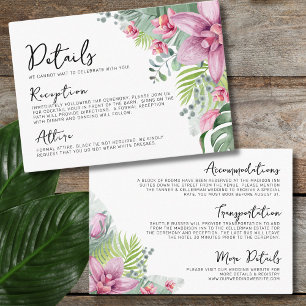 Tropical Wedding Details Enclosure Card