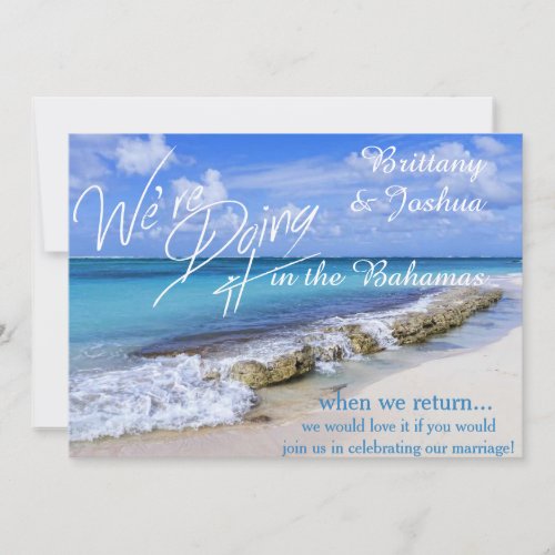 Tropical Wedding Doing it in the Bahamas Invitatio Invitation