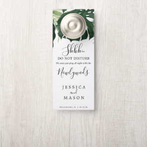 Tropical Wedding Door Hanger Do Not Disturb