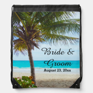 Tropical Wedding Drawstring Backpack