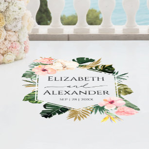 Tropical Wedding Entrance   Dance Floor Decals
