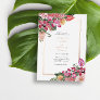Tropical Wedding Foil Invitation