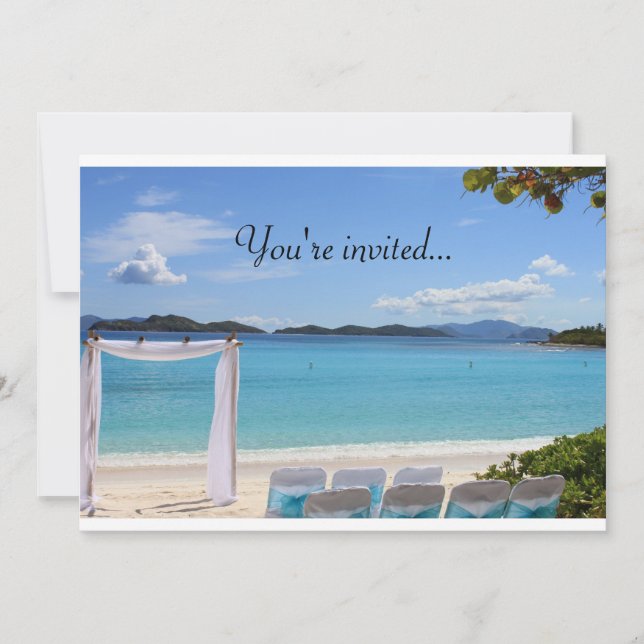 Tropical wedding invitation (Front)