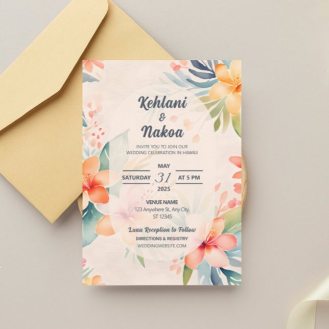 Tropical Wedding Invitation (Creator Uploaded)