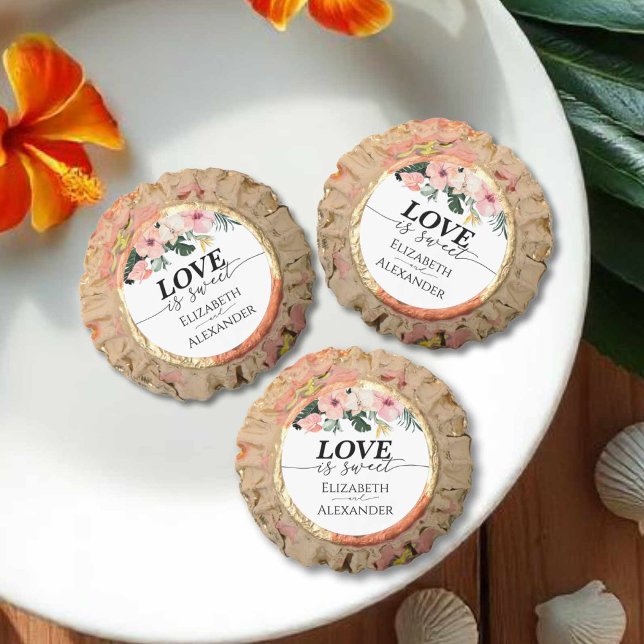 Tropical Wedding Love is sweet Hershey®'s  Reese's Peanut Butter Cups (Creator Uploaded)