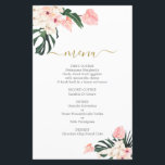 Tropical wedding Menu Card<br><div class="desc">Tropical pink wedding menu card</div>