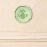 Tropical Wedding Monogram Pineapple Wax Seal Sticker<br><div class="desc">Chic and elegant custom wedding wax seal sticker is classic and timeless. The design features a couple monogram initials in serif font and graphic pineapple in the middle. Beautiful personalized wax seal stamp for couples to add a personalized touch to their invitations,  save the date,  envelopes,  and more!</div>