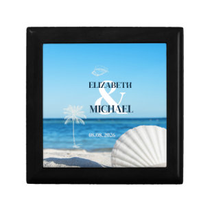 Tropical Wedding Ocean Beach Gift Box