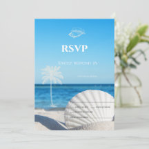 Tropical Wedding Ocean Beach RSVP  