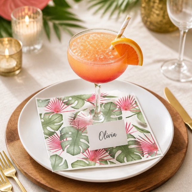 Tropical Wedding Paper Napkins (Creator Uploaded)