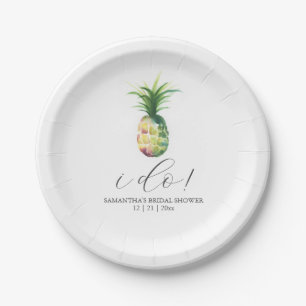 Tropical Wedding Paper Plates Pineapple