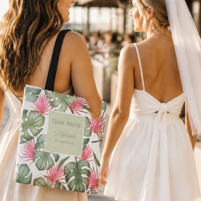 Tropical Wedding Personalized Tote Bag (Creator Uploaded)