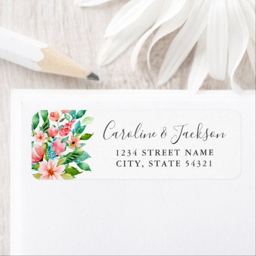 Tropical Wedding Return Address Labels | Zazzle