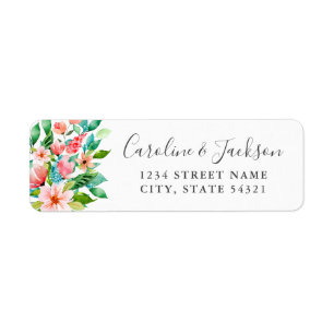 Tropical Wedding Return Address Labels