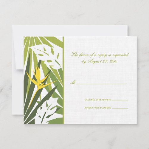 Tropical Wedding RSVP Card