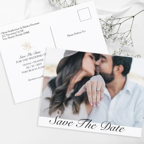 Tropical Wedding Save The Date Post Card