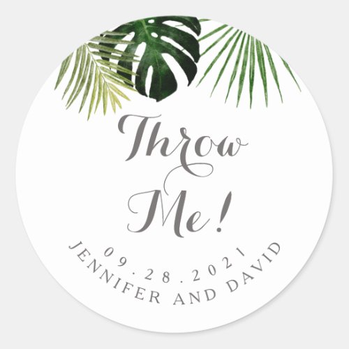 Tropical Wedding Send Off Petal Toss Stickers