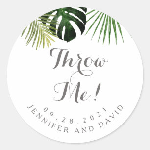 Tropical Wedding Send Off Petal Toss Stickers
