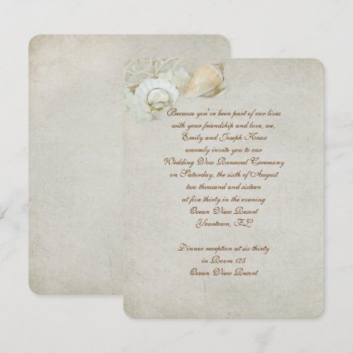 Tropical Wedding Vow Renewal Personalized Invite