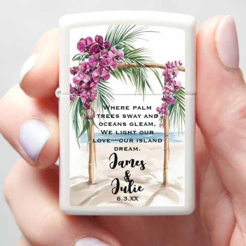 Tropical Wedding Zippo Design Lighter